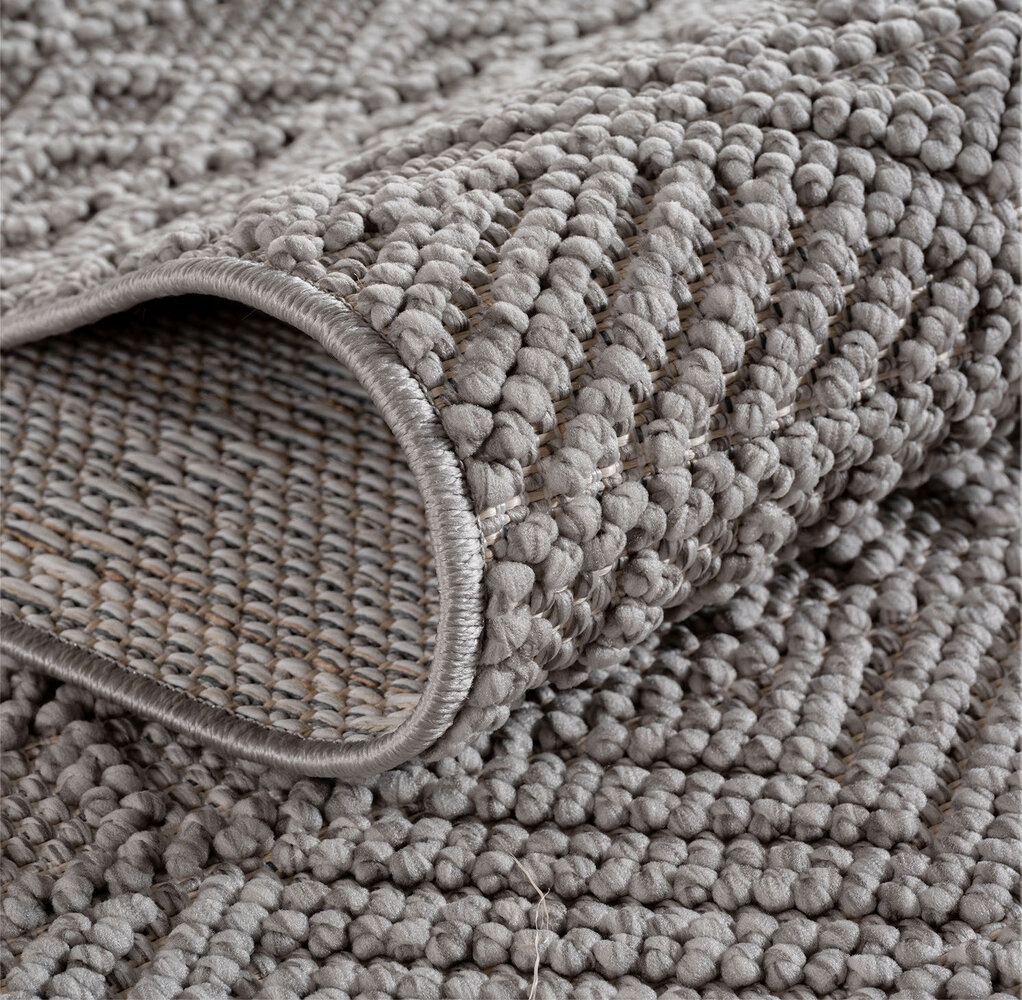 Rond Scandinavisch laagpolig vloerkleed - Helisca Loom Grijs Rond Scandinavisch laagpolig vloerkleed - Helisca Loom Grijs