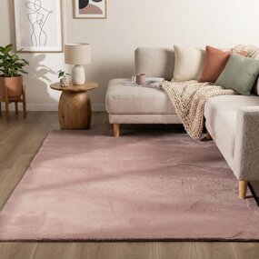 Laagpolig fluffy vloerkleed - Amalfi Roze