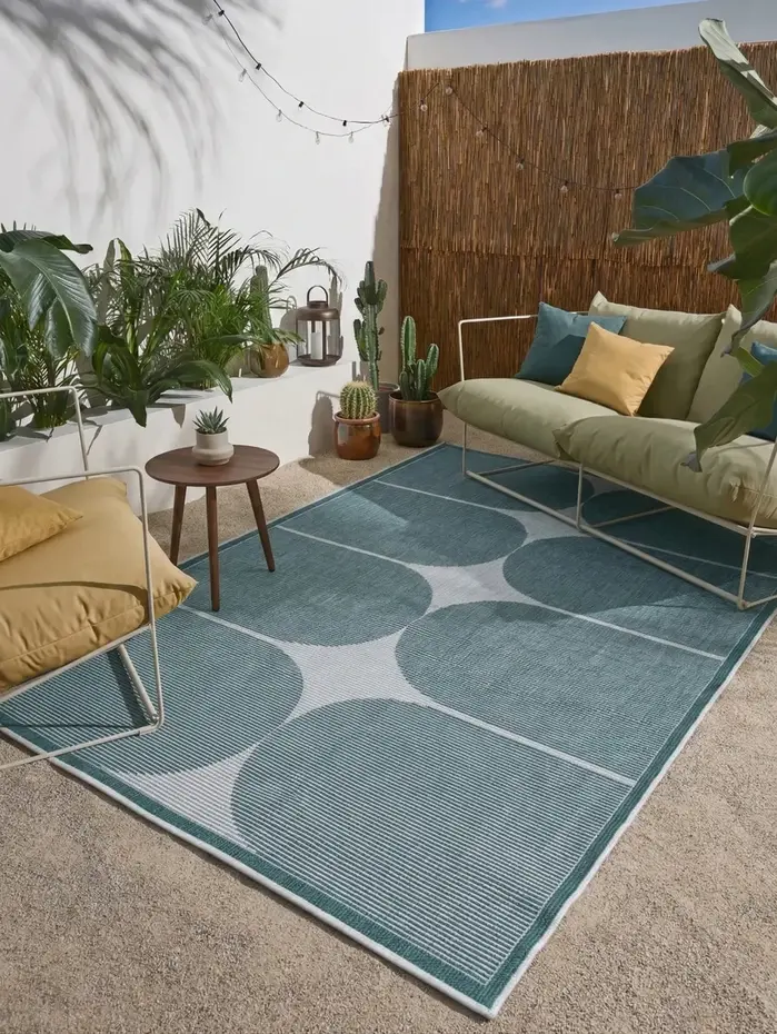 Omkeerbaar Binnen- En Buitenkleed - Terrazo Groen