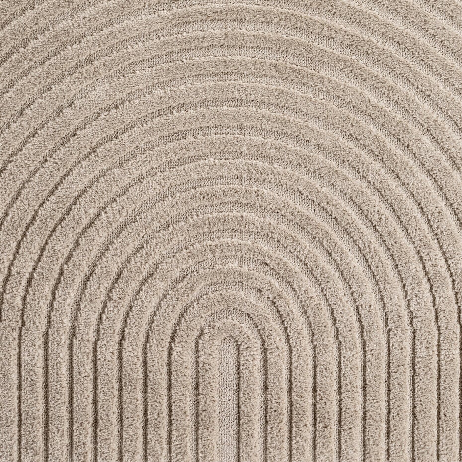 Rond Japandi vloerkleed - Arte Scandinavisch Beige Rond Japandi vloerkleed - Arte Scandinavisch Beige