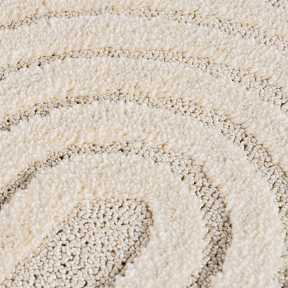 Rond Japandi vloerkleed - Arte Scandinavisch Creme Rond Japandi vloerkleed - Arte Scandinavisch Creme