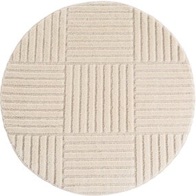 Rond Modern vloerkleed - Arte Scandinavisch Creme Rond Modern vloerkleed - Arte Scandinavisch Creme