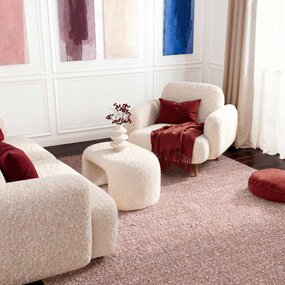 Ted Baker Laagpolig vloerkleed - Notting Hill Boucle Roze