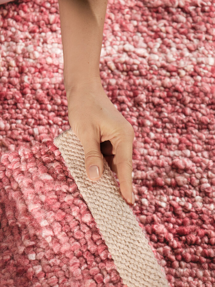 Laagpolig vloerkleed - Notting Hill Boucle Donkerroze