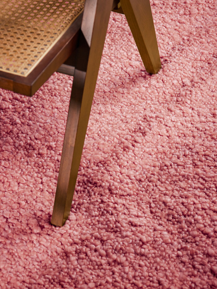 Laagpolig vloerkleed - Notting Hill Boucle Donkerroze