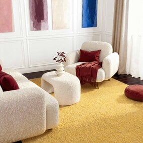 Ted Baker Laagpolig vloerkleed - Notting Hill Boucle Geel