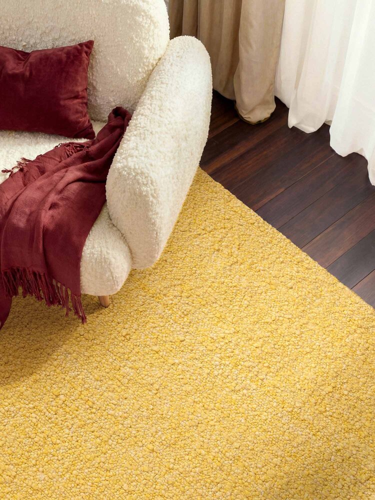 Laagpolig vloerkleed - Notting Hill Boucle Geel