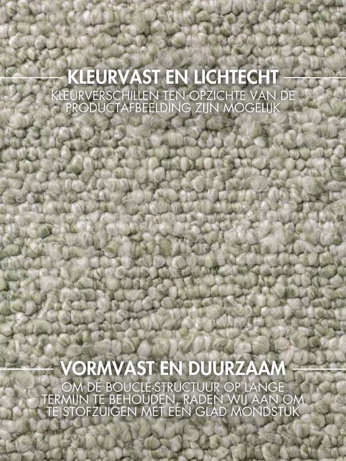 Laagpolig vloerkleed - Notting Hill Boucle Lichtgroen