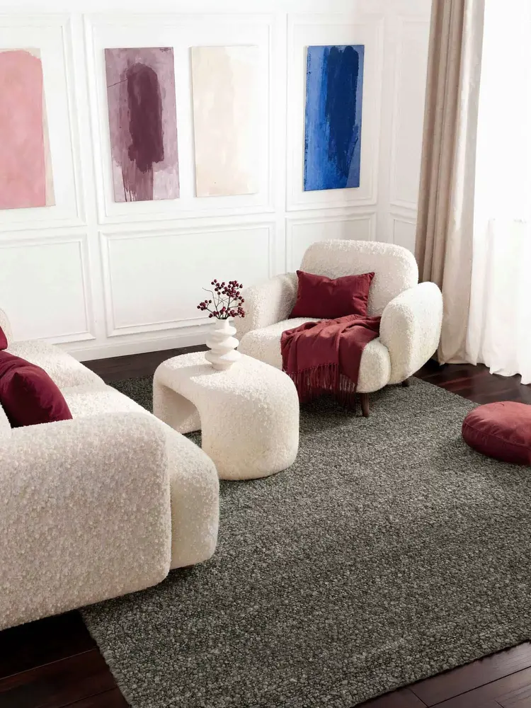 Laagpolig vloerkleed - Notting Hill Boucle Groen