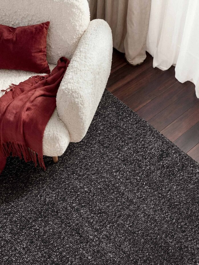 Laagpolig vloerkleed - Notting Hill Boucle Donkergrijs