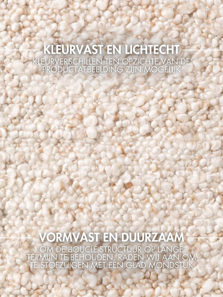 Laagpolig vloerkleed - Notting Hill Boucle Creme Beige