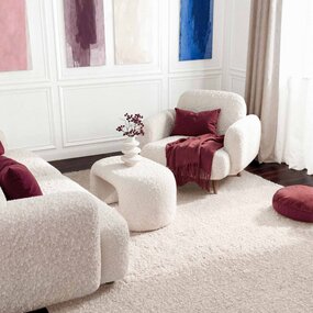 Ted Baker Laagpolig vloerkleed - Notting Hill Boucle Creme