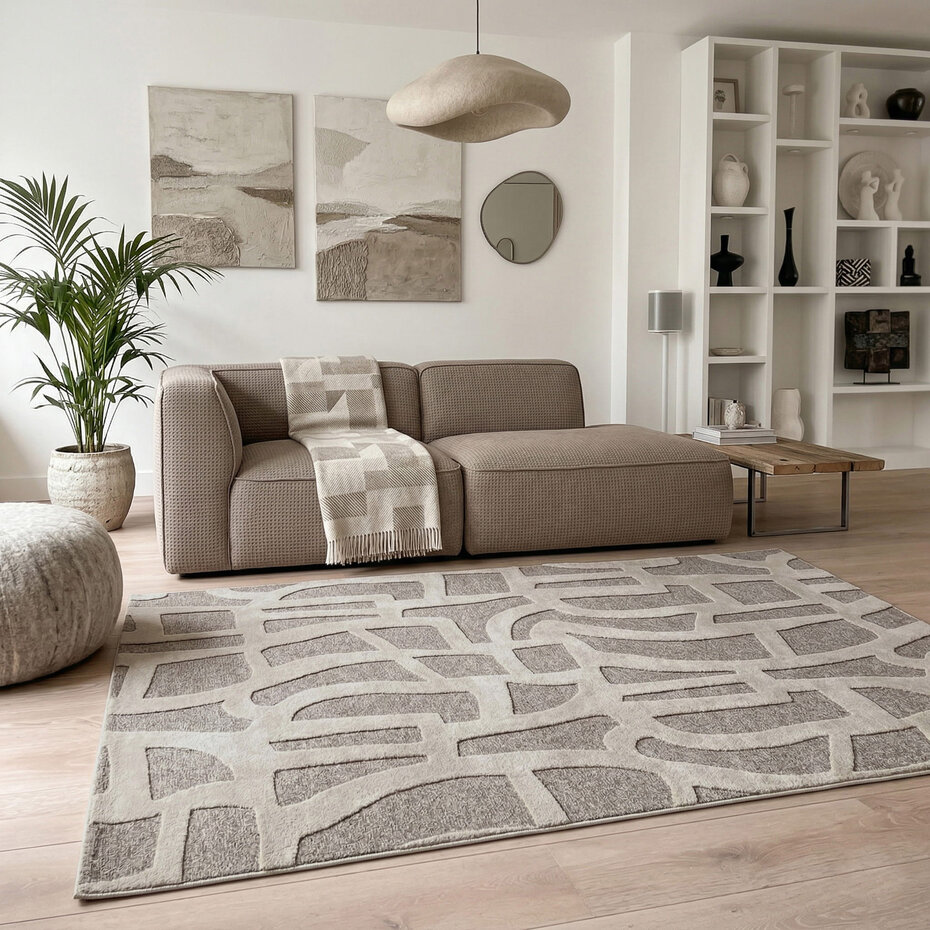 Villeroy & Boch - Laagpolig vloerkleed - Therese - Grijs / Beige