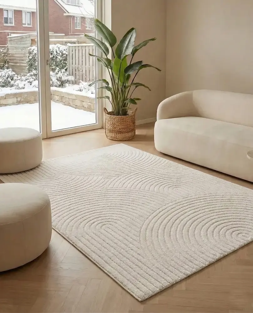 Japandi vloerkleed - Skando Crème