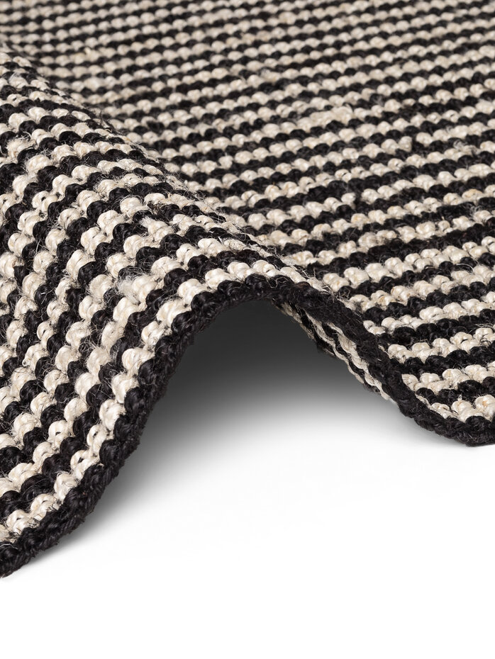 Jute vloerkleed - Harvest Ebony Zwart/Creme Jute vloerkleed - Harvest Ebony Zwart/Creme