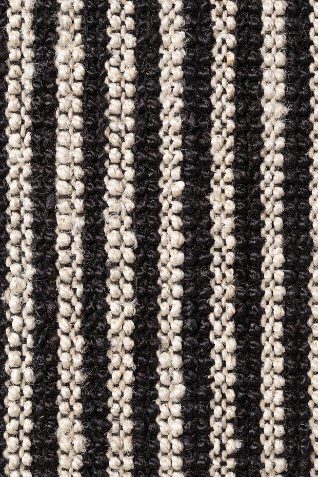 Jute vloerkleed - Harvest Ebony Zwart/Creme Jute vloerkleed - Harvest Ebony Zwart/Creme