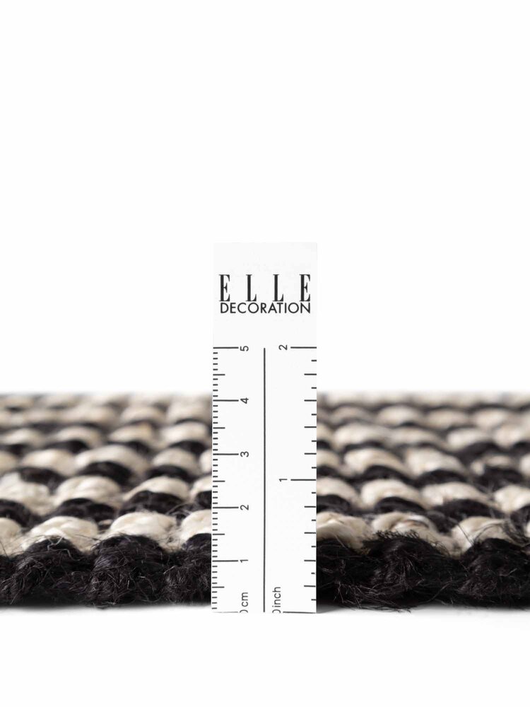 Jute vloerkleed - Harvest Ebony Zwart/Creme Jute vloerkleed - Harvest Ebony Zwart/Creme