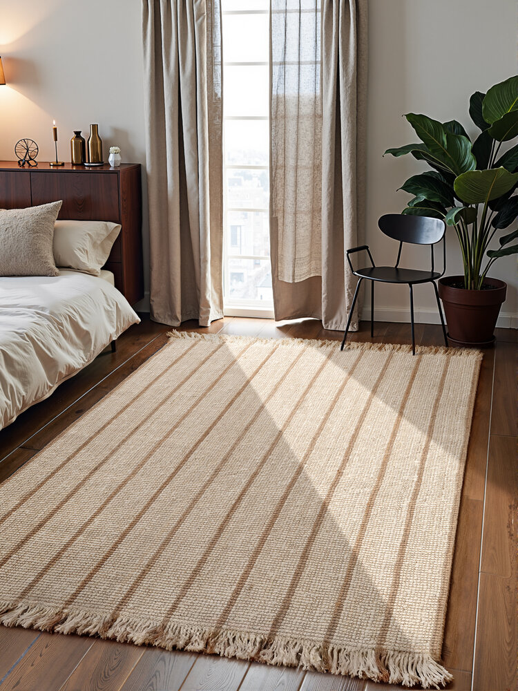 Jute vloerkleed - Harvest Sierra Creme/Naturel