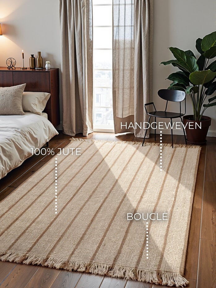 Jute vloerkleed - Harvest Sierra Creme/Naturel