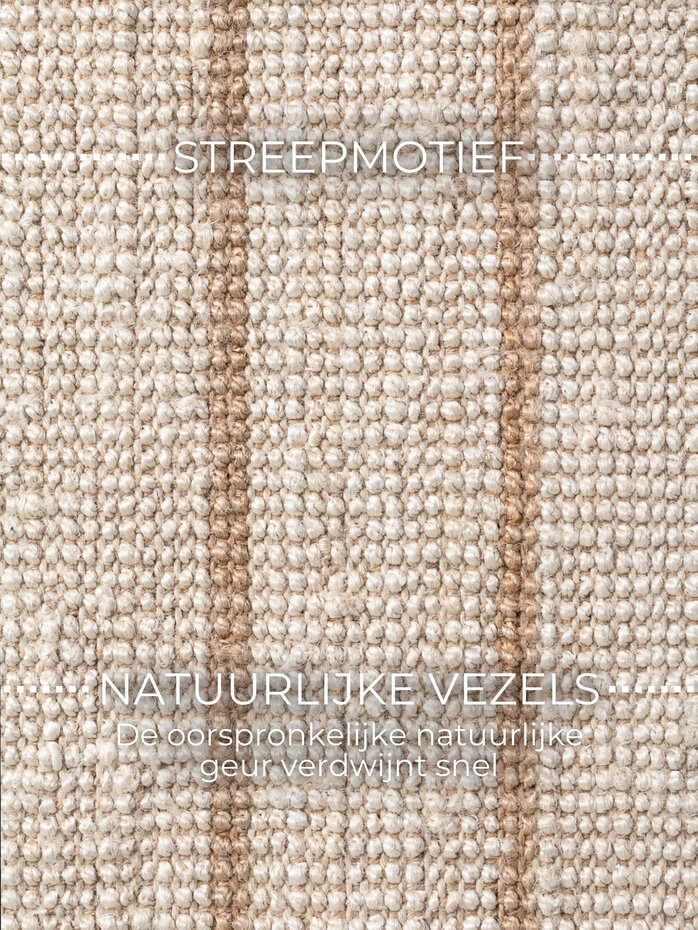 Jute vloerkleed - Harvest Sierra Creme/Naturel