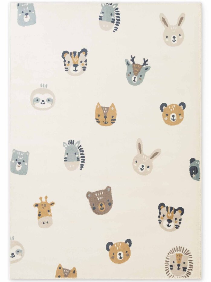Kindervloerkleed - Adventures Tiny Zoo Creme/Kleurrijk Kindervloerkleed - Adventures Tiny Zoo Creme/Kleurrijk