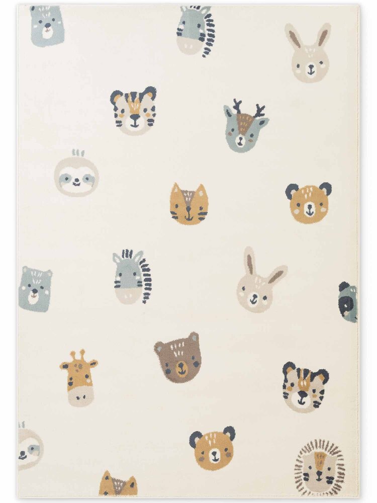 Kindervloerkleed - Adventures Tiny Zoo Creme/Kleurrijk Kindervloerkleed - Adventures Tiny Zoo Creme/Kleurrijk