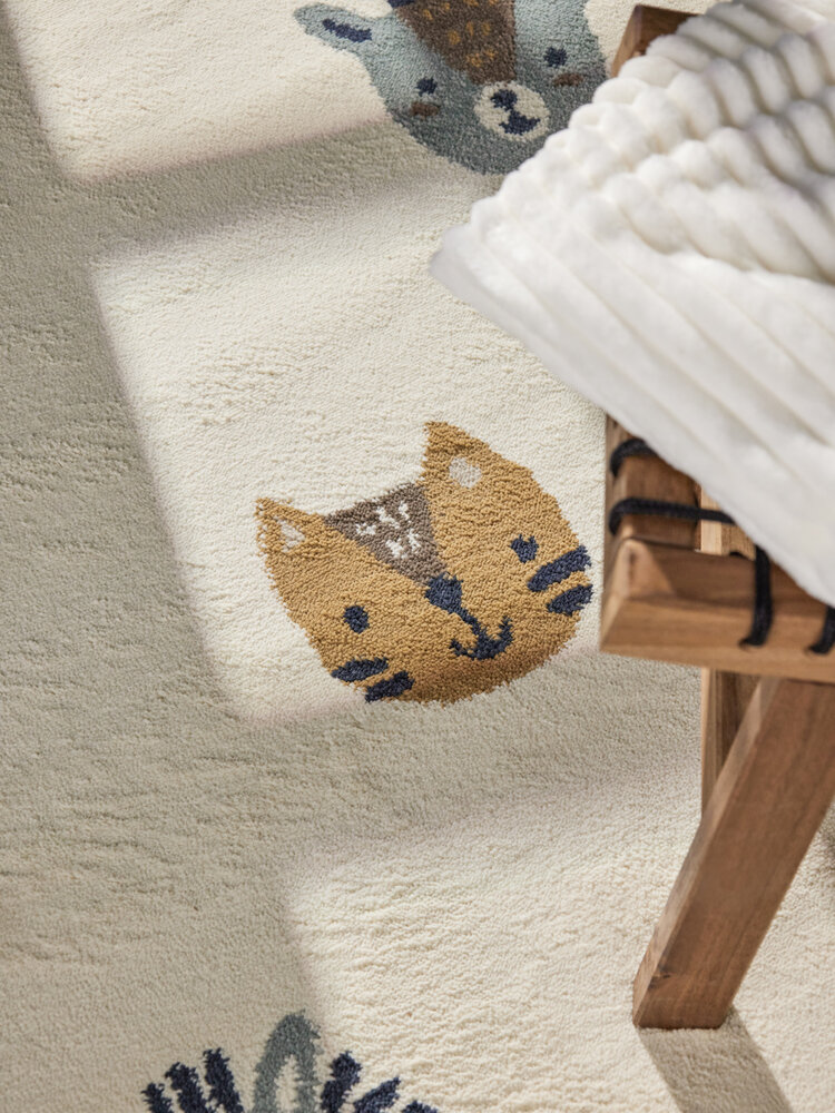 Kindervloerkleed - Adventures Tiny Zoo Creme/Kleurrijk Kindervloerkleed - Adventures Tiny Zoo Creme/Kleurrijk
