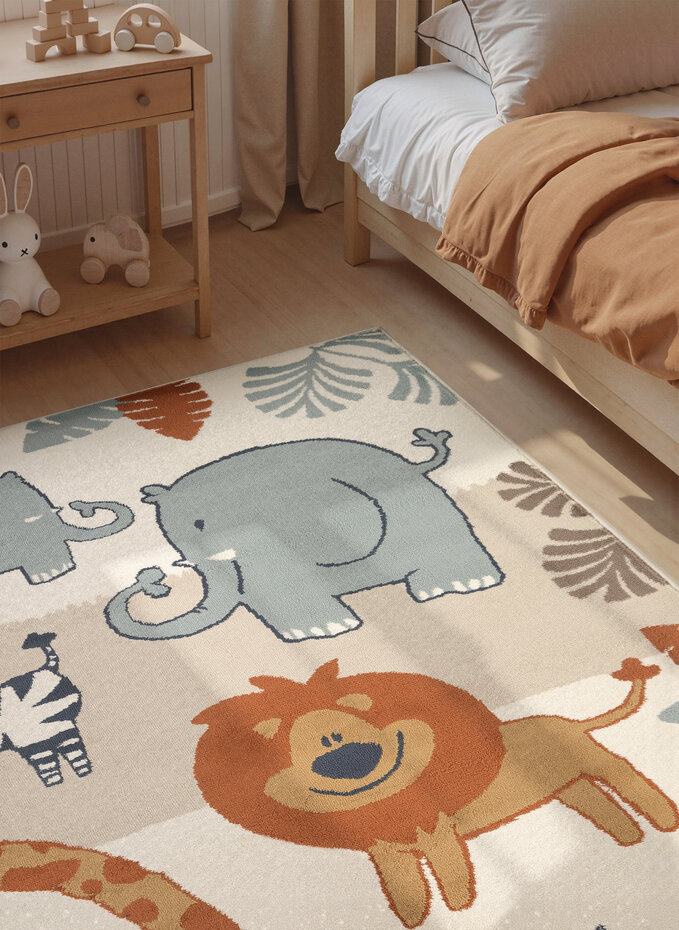 Kindervloerkleed - Adventures Savanna Creme/Kleurrijk Kindervloerkleed - Adventures Savanna Creme/Kleurrijk