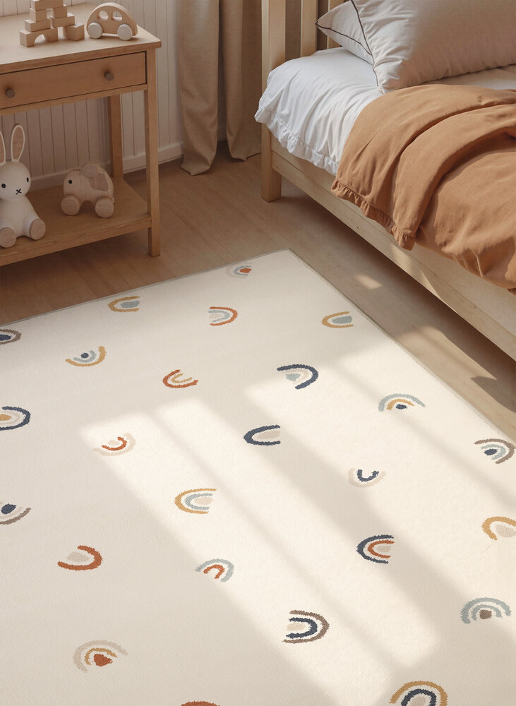Kindervloerkleed - Adventures Ravi Creme/Kleurrijk Kindervloerkleed - Adventures Ravi Creme/Kleurrijk