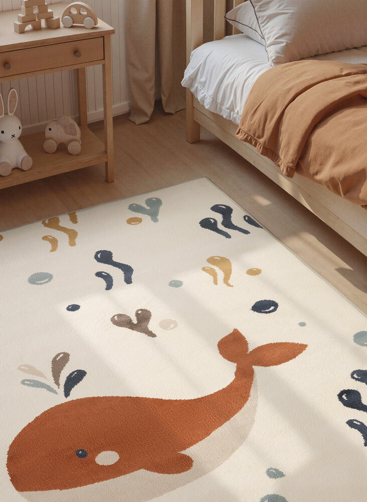 Kindervloerkleed - Adventures Moby Creme/Kleurrijk Kindervloerkleed - Adventures Moby Creme/Kleurrijk