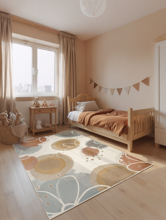 Kindervloerkleed - Adventures Marigold Creme/Kleurrijk Kindervloerkleed - Adventures Marigold Creme/Kleurrijk