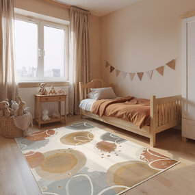 Kindervloerkleed - Adventures Marigold Creme/Kleurrijk Kindervloerkleed - Adventures Marigold Creme/Kleurrijk