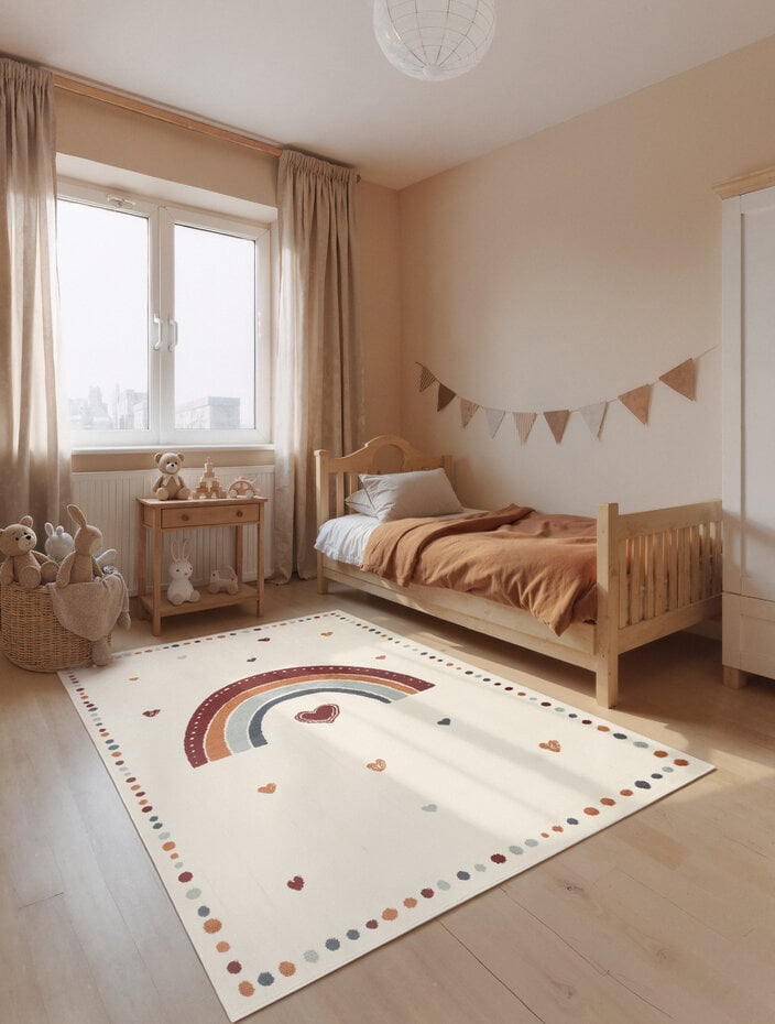 Kindervloerkleed - Adventures Luvy Creme/Kleurrijk Kindervloerkleed - Adventures Luvy Creme/Kleurrijk