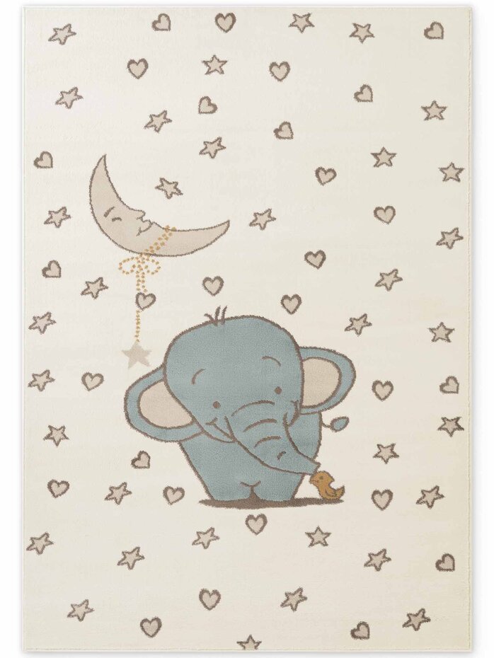 Kindervloerkleed - Adventures Little Ellie Creme/Kleurrijk Kindervloerkleed - Adventures Little Ellie Creme/Kleurrijk