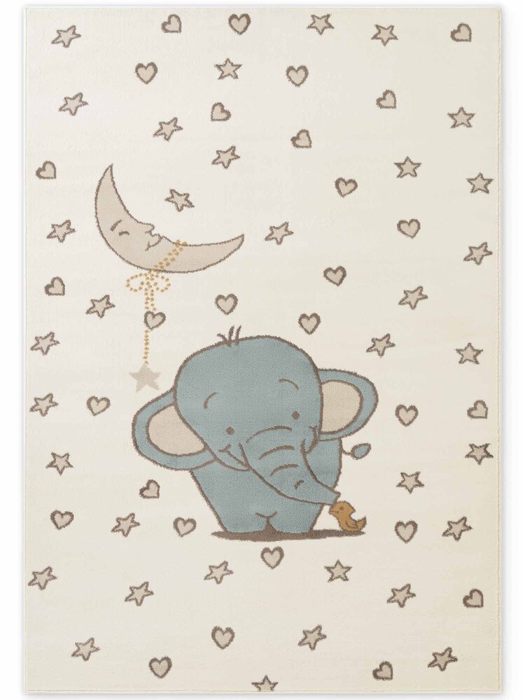 Kindervloerkleed - Adventures Little Ellie Creme/Kleurrijk Kindervloerkleed - Adventures Little Ellie Creme/Kleurrijk