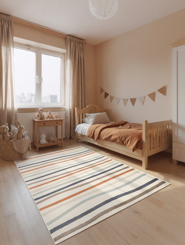 Kindervloerkleed - Adventures Linnea Creme/Kleurrijk Kindervloerkleed - Adventures Linnea Creme/Kleurrijk
