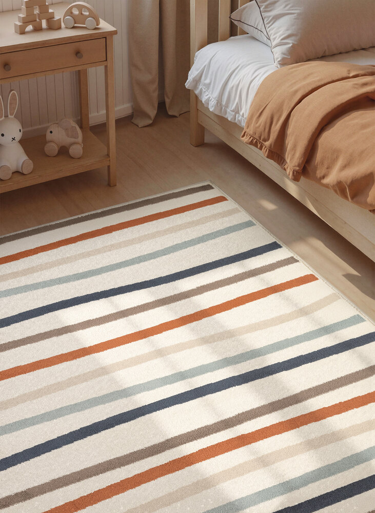 Kindervloerkleed - Adventures Linnea Creme/Kleurrijk Kindervloerkleed - Adventures Linnea Creme/Kleurrijk