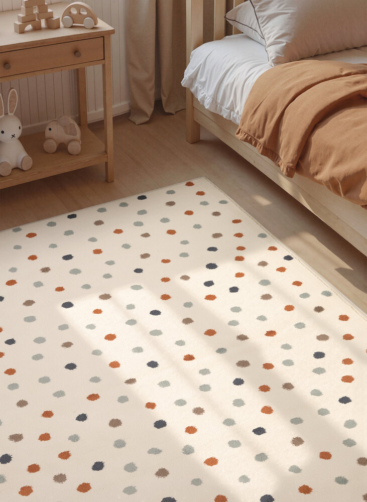 Kindervloerkleed - Adventures Konfetti Creme/Kleurrijk