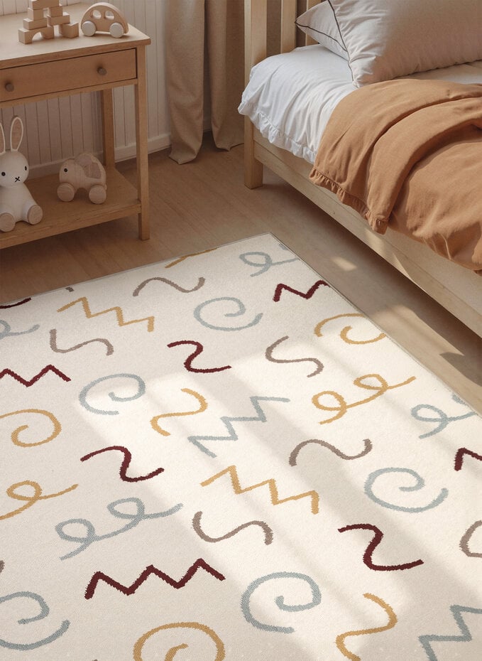 Kindervloerkleed - Adventures Fiete Creme/Kleurrijk Kindervloerkleed - Adventures Fiete Creme/Kleurrijk