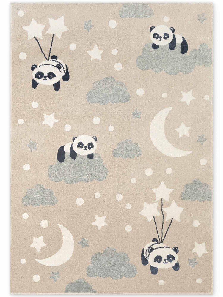 Kindervloerkleed - Adventures Dreamy Panda Beige/Kleurrijk Kindervloerkleed - Adventures Dreamy Panda Beige/Kleurrijk