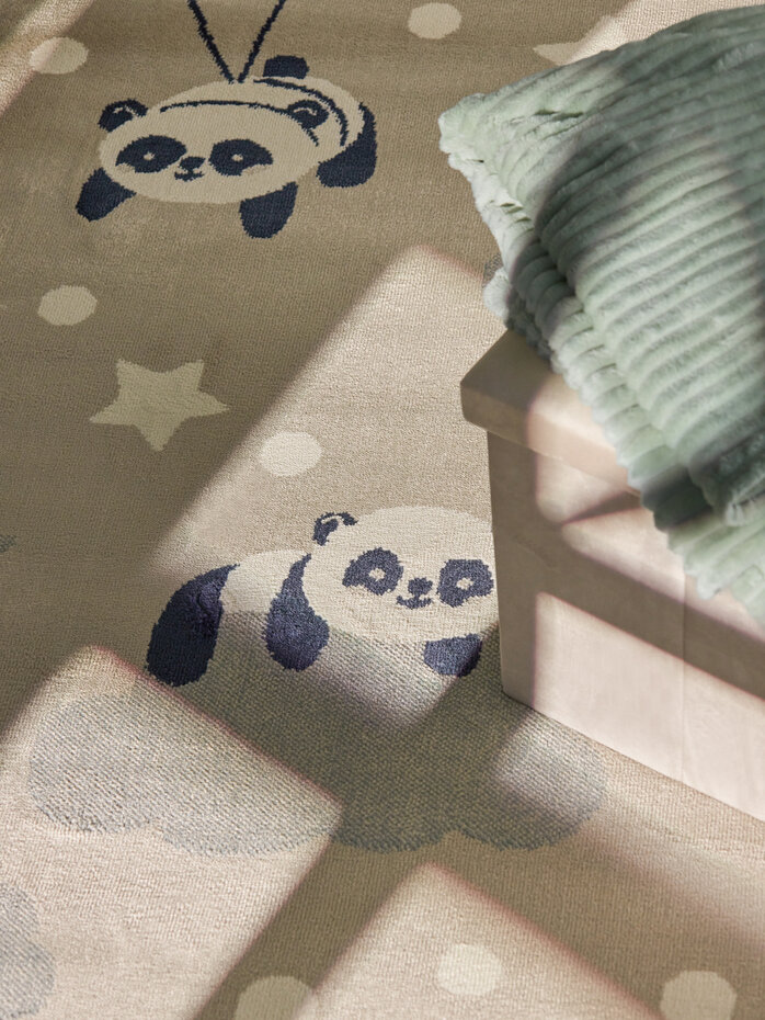 Kindervloerkleed - Adventures Dreamy Panda Beige/Kleurrijk Kindervloerkleed - Adventures Dreamy Panda Beige/Kleurrijk