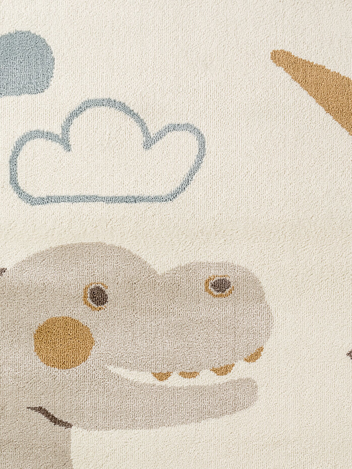 Kindervloerkleed - Adventures Dino Creme/Kleurrijk Kindervloerkleed - Adventures Dino Creme/Kleurrijk