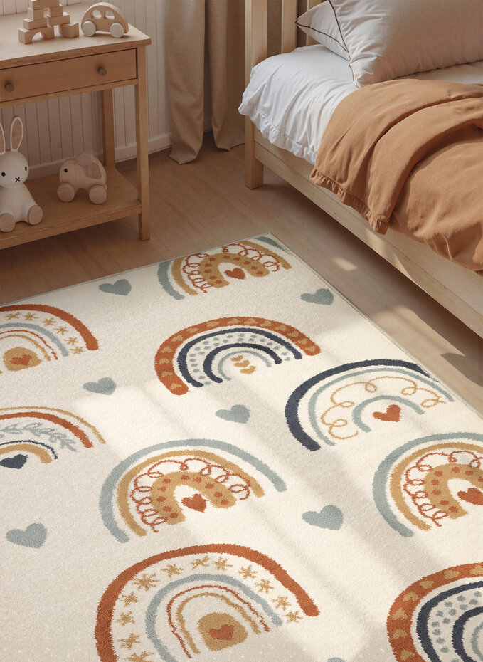 Kindervloerkleed - Adventures Bowie Creme/Kleurrijk Kindervloerkleed - Adventures Bowie Creme/Kleurrijk