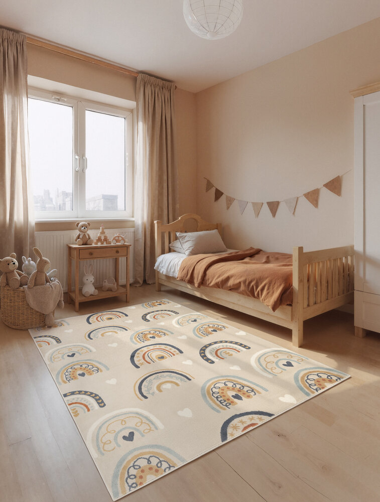 Kindervloerkleed - Adventures Bowie Beige/Kleurrijk Kindervloerkleed - Adventures Bowie Beige/Kleurrijk