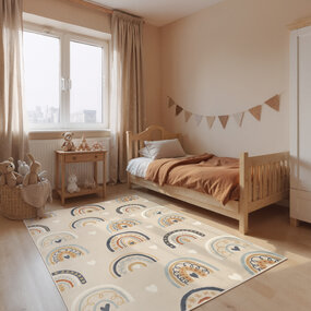Kindervloerkleed - Adventures Bowie Beige/Kleurrijk Kindervloerkleed - Adventures Bowie Beige/Kleurrijk
