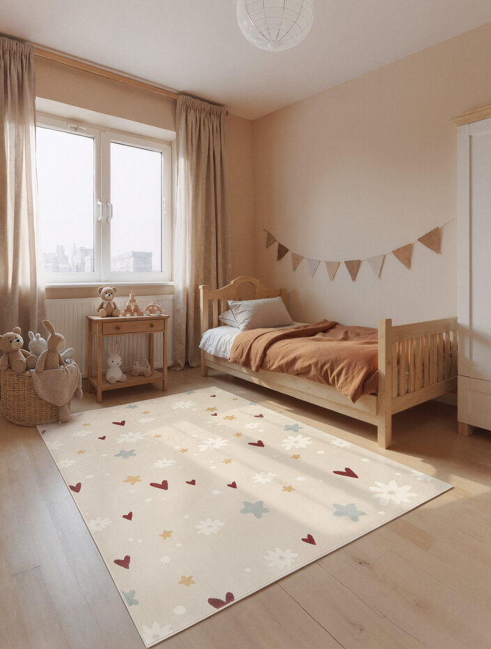 Kindervloerkleed - Adventures Amori Beige/Kleurrijk Kindervloerkleed - Adventures Amori Beige/Kleurrijk