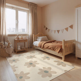 Kindervloerkleed - Adventures Bloomy Creme/Kleurrijk Kindervloerkleed - Adventures Bloomy Creme/Kleurrijk