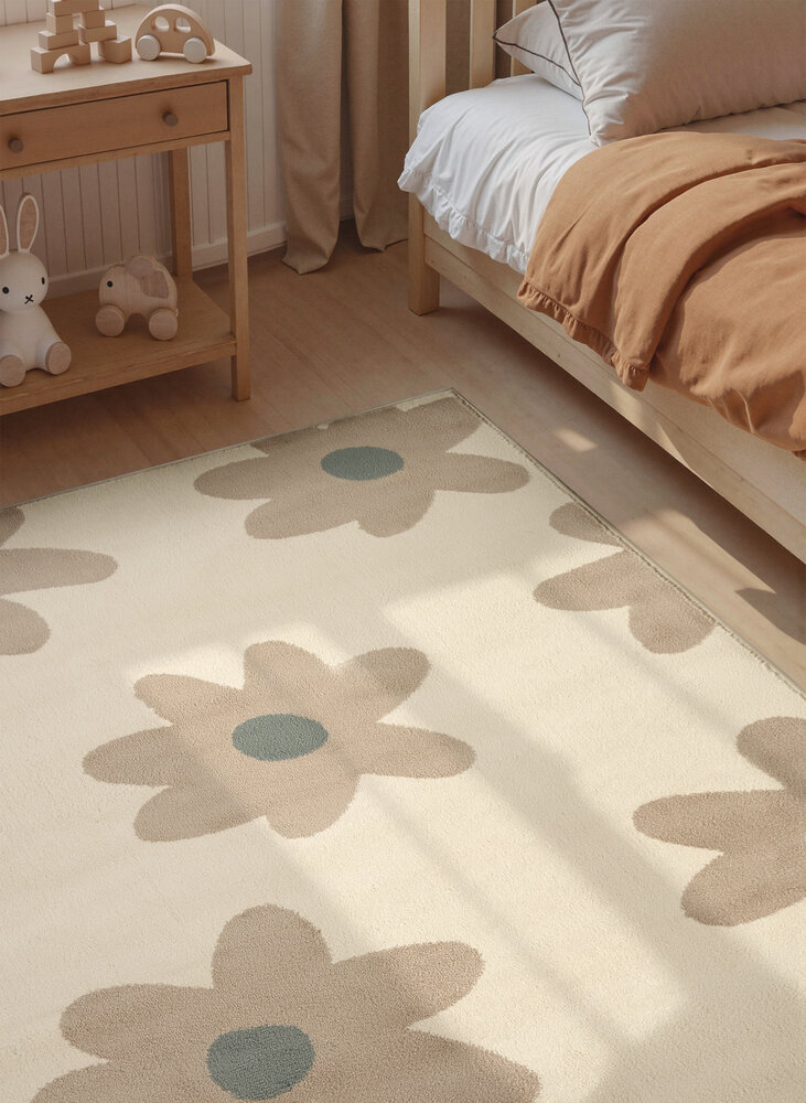 Kindervloerkleed - Adventures Bloomy Creme/Kleurrijk Kindervloerkleed - Adventures Bloomy Creme/Kleurrijk