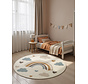 Rond kindervloerkleed - Adventures Skyla Creme/Kleurrijk