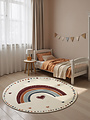 Rond kindervloerkleed - Adventures Luvy Creme/Kleurrijk